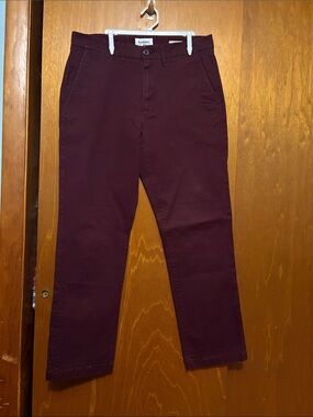 Men’s burgundy straight leg pants